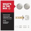imageKwikset Juno Entry Door Knob with Lock and Key Secure Keyed Handle Exterior Front Entrance and Bedroom Polished Brass Pick Resistant SmartKey Rekey SecuritySatin Nickel