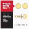 imageKwikset Juno Entry Door Knob with Lock and Key Secure Keyed Handle Exterior Front Entrance and Bedroom Polished Brass Pick Resistant SmartKey Rekey SecurityPolished Brass
