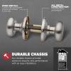 imageKwikset Juno Entry Door Knob with Lock and Key Secure Keyed Handle Exterior Front Entrance and Bedroom Polished Brass Pick Resistant SmartKey Rekey SecuritySatin Nickel
