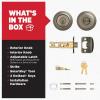 imageKwikset Juno Entry Door Knob with Lock and Key Secure Keyed Handle Exterior Front Entrance and Bedroom Polished Brass Pick Resistant SmartKey Rekey SecurityAntique Brass