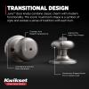 imageKwikset Juno Entry Door Knob with Lock and Key Secure Keyed Handle Exterior Front Entrance and Bedroom Polished Brass Pick Resistant SmartKey Rekey SecuritySatin Nickel