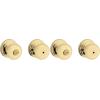 imageKwikset Juno Entry Door Knob with Lock and Key Secure Keyed Handle Exterior Front Entrance and Bedroom Polished Brass Pick Resistant SmartKey Rekey SecurityPolished Brass