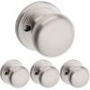 imageKwikset Juno Entry Door Knob with Lock and Key Secure Keyed Handle Exterior Front Entrance and Bedroom Polished Brass Pick Resistant SmartKey Rekey SecuritySatin Nickel