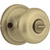 imageKwikset Juno Entry Door Knob with Lock and Key Secure Keyed Handle Exterior Front Entrance and Bedroom Polished Brass Pick Resistant SmartKey Rekey SecurityAntique Brass