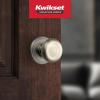imageKwikset Juno Entry Door Knob with Lock and Key Secure Keyed Handle Exterior Front Entrance and Bedroom Polished Brass Pick Resistant SmartKey Rekey SecurityAntique Brass
