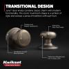 imageKwikset Juno Entry Door Knob with Lock and Key Secure Keyed Handle Exterior Front Entrance and Bedroom Polished Brass Pick Resistant SmartKey Rekey SecurityAntique Brass
