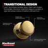imageKwikset Juno Entry Door Knob with Lock and Key Secure Keyed Handle Exterior Front Entrance and Bedroom Polished Brass Pick Resistant SmartKey Rekey SecurityPolished Brass