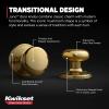 imageKwikset Juno Entry Door Knob with Lock and Key Secure Keyed Handle Exterior Front Entrance and Bedroom Polished Brass Pick Resistant SmartKey Rekey SecurityPolished Brass