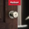 imageKwikset Juno Entry Door Knob with Lock and Key Secure Keyed Handle Exterior Front Entrance and Bedroom Polished Brass Pick Resistant SmartKey Rekey SecurityAntique Brass