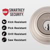 imageKwikset Juno Keyed Entry Door Knob and Single Cylinder Deadbolt Combo Pack with Microban Antimicrobial Protection Featuring SmartKey Security in Satin NickelSatin Nickel