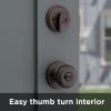 imageKwikset Juno Keyed Entry Door Knob and Single Cylinder Deadbolt Combo Pack with Microban Antimicrobial Protection Featuring SmartKey Security in Satin NickelVenetian Bronze