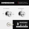 imageKwikset Maven Entry Door Knob with Lock and Key Secure Keyed Handle Exterior Front Entrance and Bedroom Matte Black Pick Resistant SmartKey Rekey Security and MicrobanPolished Chrome