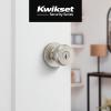 imageKwikset Maven Entry Door Knob with Lock and Key Secure Keyed Handle Exterior Front Entrance and Bedroom Matte Black Pick Resistant SmartKey Rekey Security and MicrobanSatin Nickel