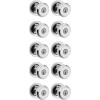 imageKwikset Maven Entry Door Knob with Lock and Key Secure Keyed Handle Exterior Front Entrance and Bedroom Matte Black Pick Resistant SmartKey Rekey Security and MicrobanPolished Chrome