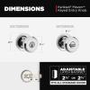 imageKwikset Maven Entry Door Knob with Lock and Key Secure Keyed Handle Exterior Front Entrance and Bedroom Matte Black Pick Resistant SmartKey Rekey Security and MicrobanPolished Chrome