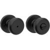 imageKwikset Maven Entry Door Knob with Lock and Key Secure Keyed Handle Exterior Front Entrance and Bedroom Matte Black Pick Resistant SmartKey Rekey Security and MicrobanMatte Black