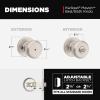 imageKwikset Maven Entry Door Knob with Lock and Key Secure Keyed Handle Exterior Front Entrance and Bedroom Matte Black Pick Resistant SmartKey Rekey Security and MicrobanSatin Nickel