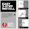 imageKwikset Maven Front Door Lock Handle and Deadbolt Set Entry Handleset Round Exterior with Interior Door Knob Secure Locking Deadbolt Matte Black with Microban ProtectionSatin Nickel