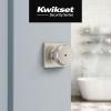 imageKwikset Maven Interior Passage Door Knob Square Handle for Closet and Hallway Doors NonLocking Doorknob in Matte Black with Microban ProtectionSatin Nickel