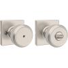 imageKwikset Maven Interior Passage Door Knob Square Handle for Closet and Hallway Doors NonLocking Doorknob in Matte Black with Microban ProtectionSatin Nickel