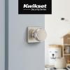 imageKwikset Maven Interior Passage Door Knob Square Handle for Closet and Hallway Doors NonLocking Doorknob in Matte Black with Microban ProtectionSatin Nickel