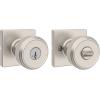 imageKwikset Maven Interior Passage Door Knob Square Handle for Closet and Hallway Doors NonLocking Doorknob in Matte Black with Microban ProtectionSatin Nickel