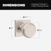 imageKwikset Maven Interior Passage Door Knob Square Handle for Closet and Hallway Doors NonLocking Doorknob in Matte Black with Microban ProtectionSatin Nickel