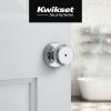 imageKwikset Maven Interior Privacy Door Knob with Lock Round Door Handle for Bathroom and Bedroom Polished Chrome Keyless Turn Lock Doorknob with Microban ProtectionPolished Chrome