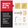 imageKwikset Pismo Interior Passage Door Knob Handle for Closet and Hallway Doors NonLocking Doorknob Satin Brass Square Microban ProtectionSatin Brass