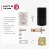 imageKwikset Powerbolt 240 5Button Keypad Satin Nickel Contemporary Electronic Deadbolt Door Lock Featuring Convenient Keyless Entry Customizable User Codes and Auto LockingSatin Nickel
