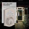 imageKwikset Powerbolt 240 5Button Keypad Satin Nickel Contemporary Electronic Deadbolt Door Lock Featuring Convenient Keyless Entry Customizable User Codes and Auto LockingSatin Nickel