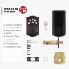 imageKwikset Powerbolt 240 5Button Keypad Satin Nickel Contemporary Electronic Deadbolt Door Lock Featuring Convenient Keyless Entry Customizable User Codes and Auto LockingMatte Black