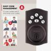 imageKwikset Powerbolt 240 5Button Keypad Satin Nickel Contemporary Electronic Deadbolt Door Lock Featuring Convenient Keyless Entry Customizable User Codes and Auto LockingVenetian Bronze