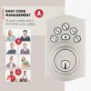 imageKwikset Powerbolt 240 5Button Keypad Satin Nickel Contemporary Electronic Deadbolt Door Lock Featuring Convenient Keyless Entry Customizable User Codes and Auto LockingSatin Nickel