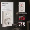 imageKwikset Powerbolt 240 5Button Keypad Satin Nickel Contemporary Electronic Deadbolt Door Lock Featuring Convenient Keyless Entry Customizable User Codes and Auto LockingSatin Nickel