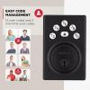 imageKwikset Powerbolt 240 5Button Keypad Satin Nickel Contemporary Electronic Deadbolt Door Lock Featuring Convenient Keyless Entry Customizable User Codes and Auto LockingMatte Black