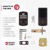 imageKwikset Powerbolt 250 10Button Keypad Satin Nickel Transitional Electronic Deadbolt Door Lock Featuring Convenient Keyless Entry Customizable User Codes Auto LockingVenetian Bronze