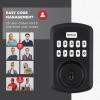 imageKwikset Powerbolt 250 10Button Keypad Satin Nickel Transitional Electronic Deadbolt Door Lock Featuring Convenient Keyless Entry Customizable User Codes Auto LockingMatte Black