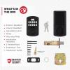 imageKwikset Powerbolt 250 10Button Keypad Satin Nickel Transitional Electronic Deadbolt Door Lock Featuring Convenient Keyless Entry Customizable User Codes Auto LockingMatte Black