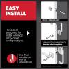 imageKwikset Prague Front Door Handle No Lock Entry Handleset Exterior with Interior Door Knob NonLocking Satin Nickel Deadbolt Not Included with Microban Protection