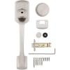 imageKwikset Prague Front Door Handle No Lock Entry Handleset Exterior with Interior Door Knob NonLocking Satin Nickel Deadbolt Not Included with Microban Protection