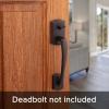 imageKwikset Prescott Front Door Handle No Lock Entry Handleset Exterior with Interior Reversible Handed Lever NonLocking Venetian Bronze Deadbolt Not Included with Microban ProtectionVenetian Bronze