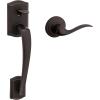 imageKwikset Prescott Front Door Handle No Lock Entry Handleset Exterior with Interior Reversible Handed Lever NonLocking Venetian Bronze Deadbolt Not Included with Microban ProtectionVenetian Bronze