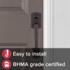 imageKwikset Prescott Front Door Handle No Lock Entry Handleset Exterior with Interior Reversible Handed Lever NonLocking Venetian Bronze Deadbolt Not Included with Microban ProtectionVenetian Bronze