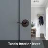 imageKwikset Prescott Front Door Handle No Lock Entry Handleset Exterior with Interior Reversible Handed Lever NonLocking Venetian Bronze Deadbolt Not Included with Microban ProtectionVenetian Bronze