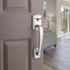 imageKwikset Prescott Front Door Handle No Lock Entry Handleset Exterior with Interior Reversible Handed Lever NonLocking Venetian Bronze Deadbolt Not Included with Microban ProtectionSatin Nickel