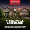 imageKwikset Prescott Front Door Handle No Lock Entry Handleset Exterior with Interior Reversible Handed Lever NonLocking Venetian Bronze Deadbolt Not Included with Microban ProtectionSatin Nickel