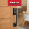 imageKwikset San Clemente Front Door Handle No Lock Entry Handleset Exterior with Interior Reversible Handed Lever NonLocking Matte Black Deadbolt Not Included with Microban Protection