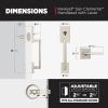 imageKwikset San Clemente Front Door Handle No Lock Entry Handleset Exterior with Interior Reversible Handed Lever NonLocking Satin Nickel Deadbolt Not Included with Microban Protection