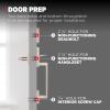 imageKwikset San Clemente Front Door Lock Handle and Deadbolt Set Entry Handleset Exterior with Interior Reversible Lever Matte Black Pick Resistant SmartKey Rekey Deadbolt SecuritySatin Nickel